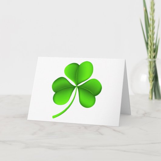 Shamrock op Witte gccnt Kaart (Voorkant)
