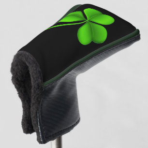 Shamrock op zwart pact golfheadcover