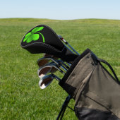Shamrock op zwarte dct golfheadcover (Insitu)