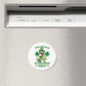 Shamrock O'saurus Rex | St. Patrick's Day Magneet (Insitu (Vaatwasser))