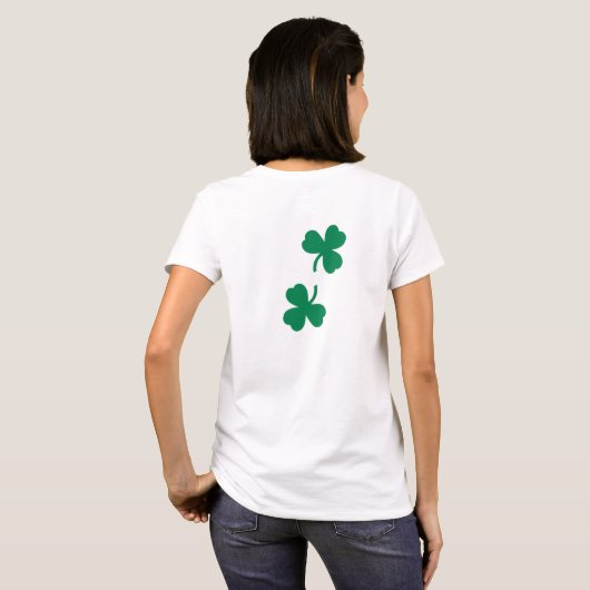 Shamrock Out Dames 3/4 Sleeve Raglan T-shirt (Achterkant volledig)