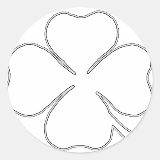 Shamrock Outline Sticker (Voorkant)