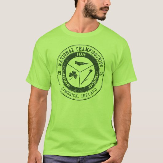 Shamrock, Paper, Shillelagh-kampioenschap T-shirt (Voorkant)