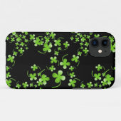 Shamrock-patroon, groen op zwart accessoire Case-Mate iPhone Case (Achterkant (horizontaal))