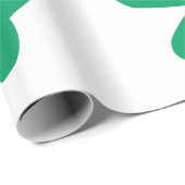 Shamrock Patroon Groen Wit St Patrick's Day 2024 Cadeaupapier (Rol Hoek)