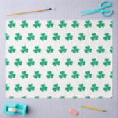 Shamrock patroon groen wit St. Patrick's Day Tissuepapier (Craft)
