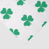 Shamrock patroon groen wit St. Patrick's Day Tissuepapier (Detail)