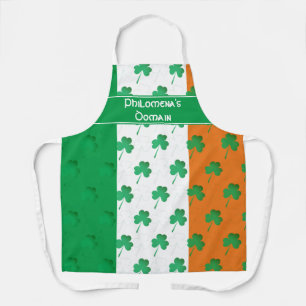 SHAMROCK-patroon   Ierse vlag Apron Schort