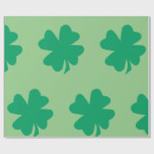 Shamrock Patroon Sage Green St Patrick's Day 2024 Cadeaupapier (Vlak)