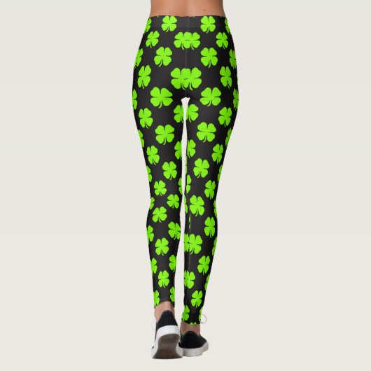 Shamrock patroon Saint Patrick's Day Leggings (Achterkant)