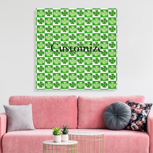 Shamrock Patroon Thunder_Cove Canvas Afdruk (Insitu (Woonkamer))