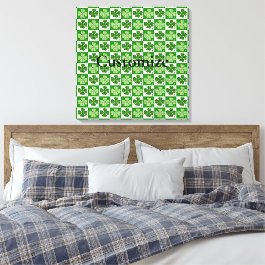 Shamrock Patroon Thunder_Cove Canvas Afdruk (Insitu (Slaapkamer))