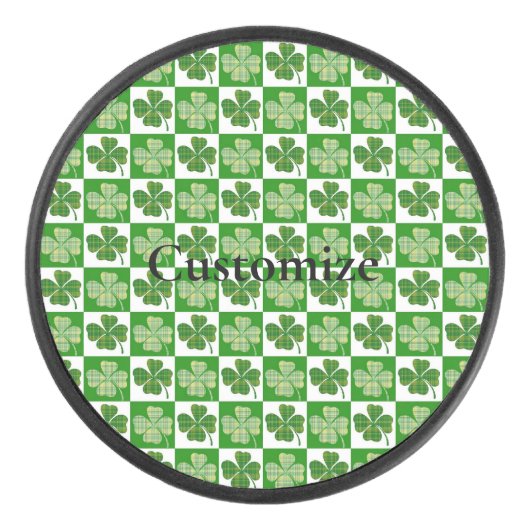 Shamrock Patroon Thunder_Cove Hockey Puck (Voorkant)