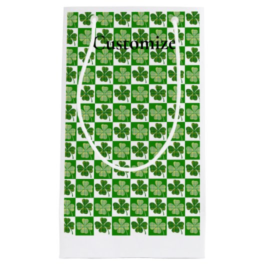 Shamrock Patroon Thunder_Cove Klein Cadeauzakje (Voorkant)