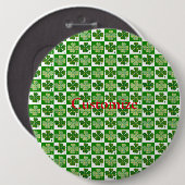 Shamrock Patroon Thunder_Cove Ronde Button 6,0 Cm (Voorkant /achterkant)