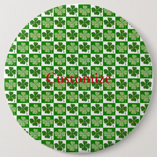 Shamrock Patroon Thunder_Cove Ronde Button 6,0 Cm (Voorkant)