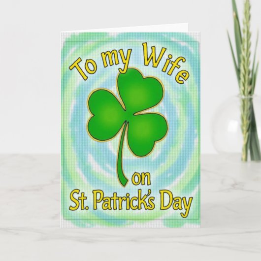 Shamrock Patroon Vrouw Kaart (Voorkant)
