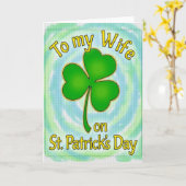 Shamrock Patroon Vrouw Kaart (Gele Bloem)