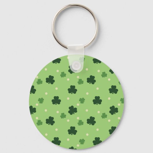 Shamrock Pattern Button Sleutelhanger (Voorkant)