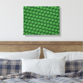 Shamrock Pattern Canvas Afdruk (Insitu (Slaapkamer))