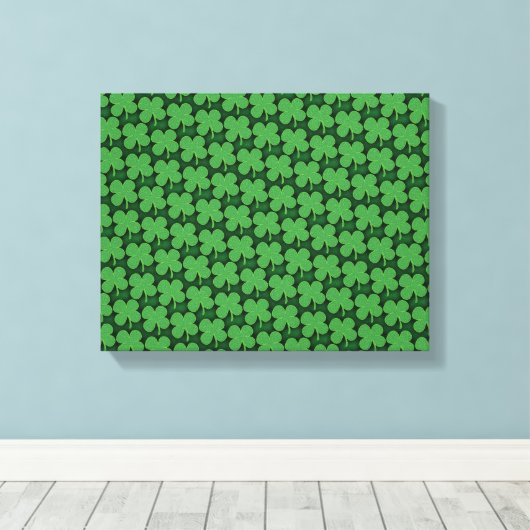 Shamrock Pattern Canvas Afdruk (Insitu (Houten vloer))