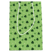 Shamrock Pattern Gift Bag Medium Cadeauzakje (Voorkant)