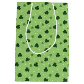 Shamrock Pattern Gift Bag Medium Cadeauzakje (Achterkant)