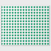 Shamrock Pattern Green White St Patrick's Day 2023 Cadeaupapier (Vlak)