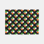 Shamrock Pattern | Ierse vlag Fleece Deken (Voorkant (Horizontaal))