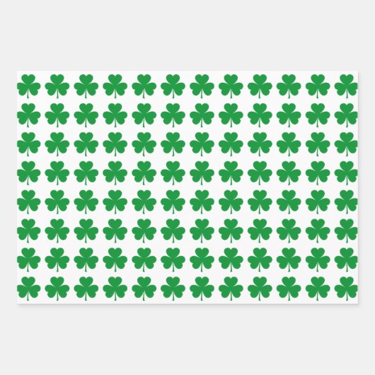 Shamrock Pattern Inpakpapier Vel (Voorkant)