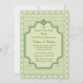 Shamrock Pattern Invitation Kaart (Voorkant)