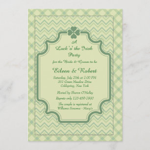 Shamrock Pattern Invitation Kaart