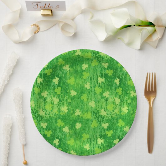 Shamrock Pattern - Irish Clover - Bord papier (Huwelijk)