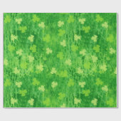 Shamrock Pattern - Irish Clover - Wrapping Paper Cadeaupapier (Vlak)