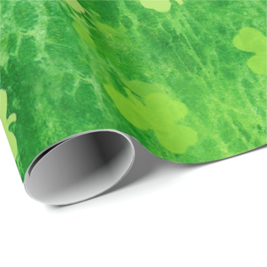 Shamrock Pattern - Irish Clover - Wrapping Paper Cadeaupapier (Rol Hoek)