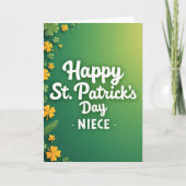 Shamrock Pattern Niece Card Kaart (Voorkant)