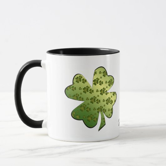 Shamrock Pattern Personalized Mok (Links)