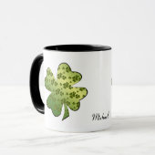 Shamrock Pattern Personalized Mok (Voorkant links)