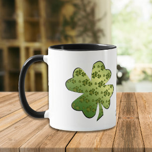Shamrock Pattern Personalized Mok