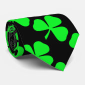 Shamrock Pattern Saint Patrick's Day Stropdas (Opgerold)