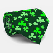 Shamrock Pattern Saint Patrick's Day Stropdas (Opgerold)