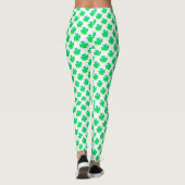 Shamrock Pattern St Patrick Day Green White Leggings (Achterkant)