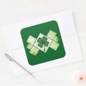 Shamrock Pattern St Patrick’s Day - Autocolante Vierkante Sticker (Envelop)