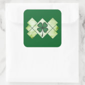 Shamrock Pattern St Patrick’s Day - Autocolante Vierkante Sticker (Tas)