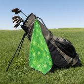 Shamrock Pattern - St Patricks Day - Golf Towel Golfhanddoek (Groen)