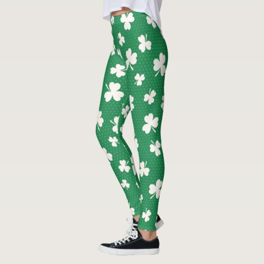 Shamrock Pattern St Patrick's Day Leggings (Links)