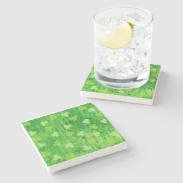 Shamrock Pattern - St Patricks Day - Stone Onderze Stenen Onderzetter