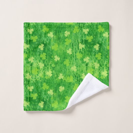 Shamrock Pattern - St Patricks Day - Wash Cloth Washandje (Wasdoekje)