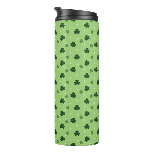 Shamrock Pattern Tumbler Thermosbeker (Geroteerd rechts)