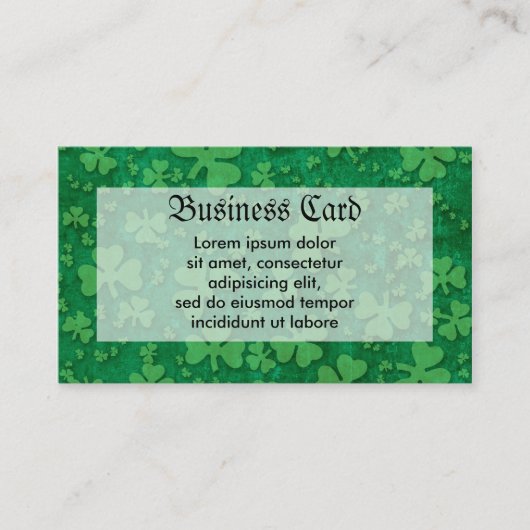 Shamrock Pattern Visitekaartje (Voorkant)